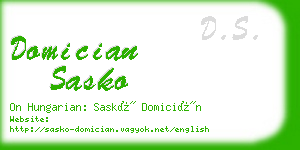 domician sasko business card